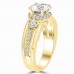 1.20 ct Ladies Round Cut Diamond Semi Mounting Engagement Ring in 14 kt Yellow Gold